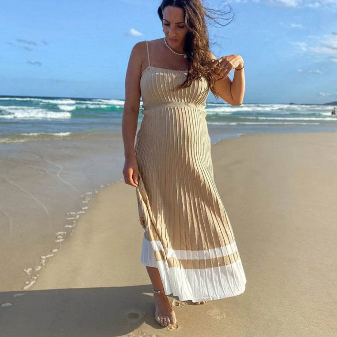Tossy Backless Ribbed Maxi Dress - Summer Style - P12 Hub Europe