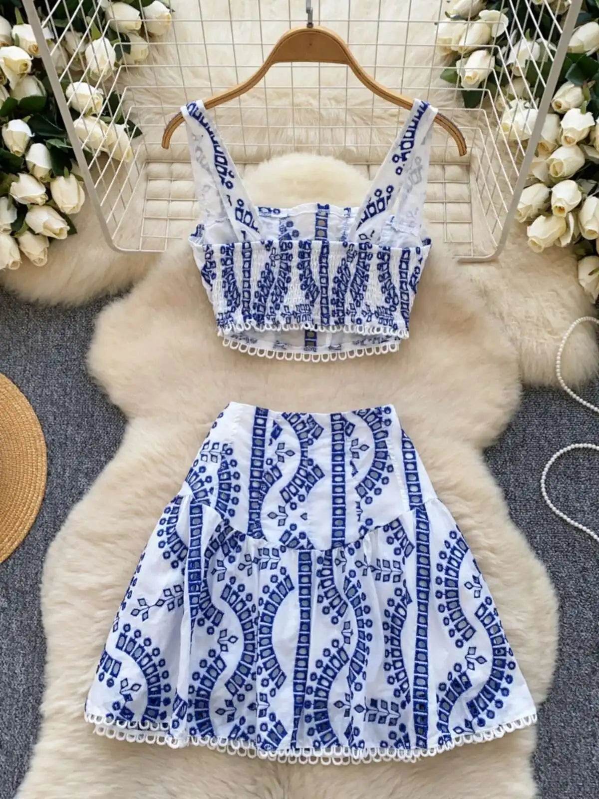 White Summer Beach Skirt Set - P12 Hub Europe