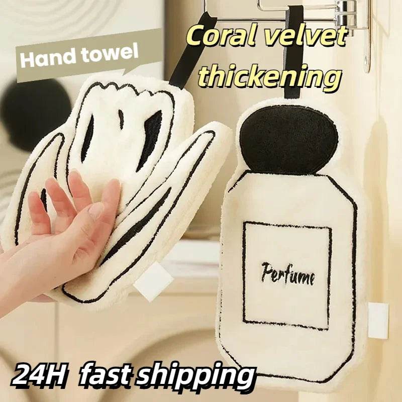 New Style Hand Towel Home Convenient Hanging Double-layer Thickened Speed Dry Absorbent Hand Cloth Kitchen And Bathroom Foot - P12 Hub Europe