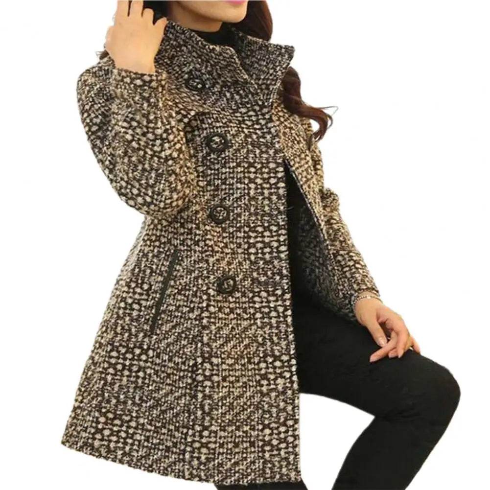 Elegant Vintage Tweed Wool Coat - P12 Hub Europe