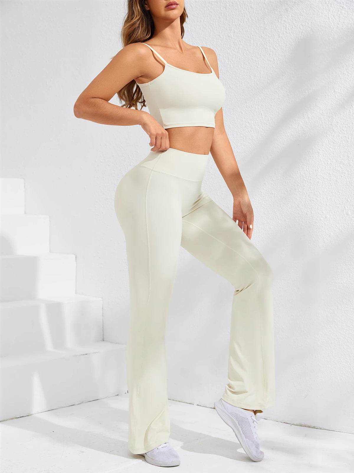 Women's High-Waist Flare Leggings - P12 Hub Europe