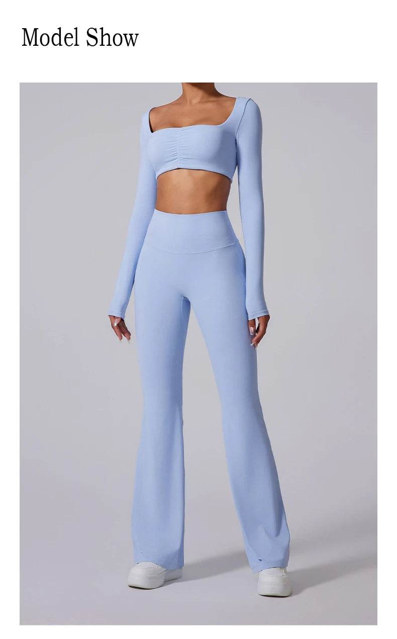 Women's High-Waist Flare Leggings - P12 Hub Europe