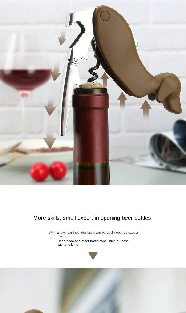 Wholesale Dog Wine Bottle Opener Corkscrew with Foil Cutter Beer Opener and Customized Gift Corkscrew for Clients Free Shipping - P12 Hub Europe