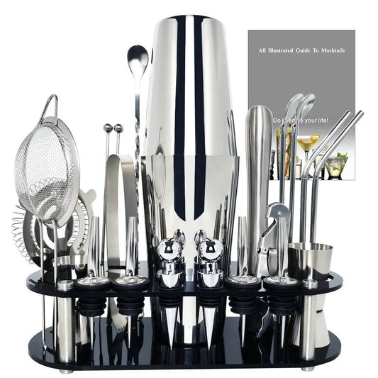 13-22Pcs 750ml 600ml Boston Cocktail Shaker Bar Tools Wine Mixer Set Bartender Cocktail Shaker Tool Kit with Holder - P12 Hub Europe