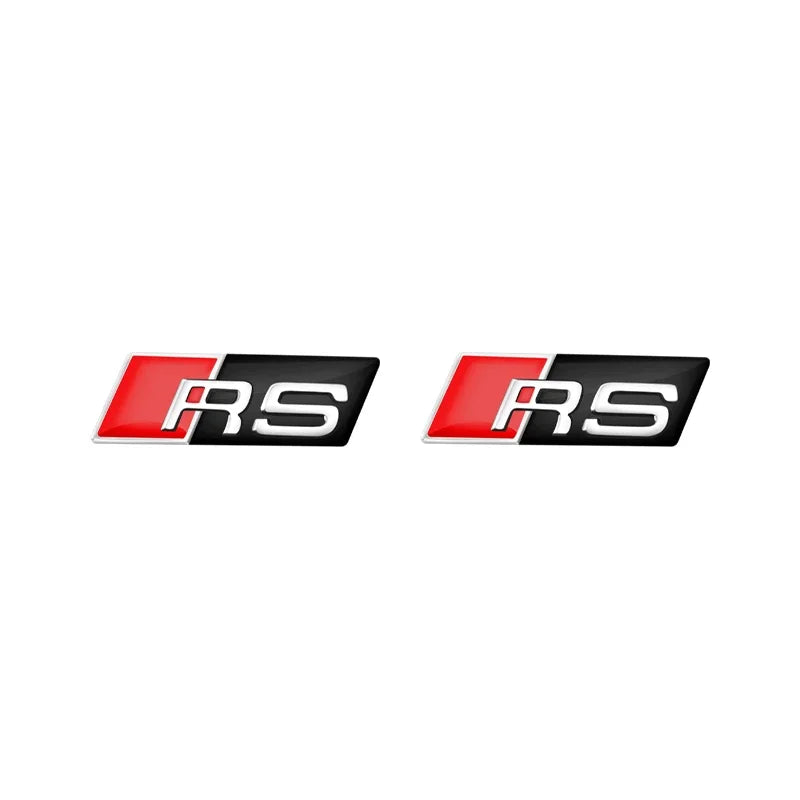 2/5/10pcs 3D Aluminium Alloy Steering Wheel Badge Emblem 3D Steering Wheel Sticker Car Sticker For Audi Sline RS Car Accessories