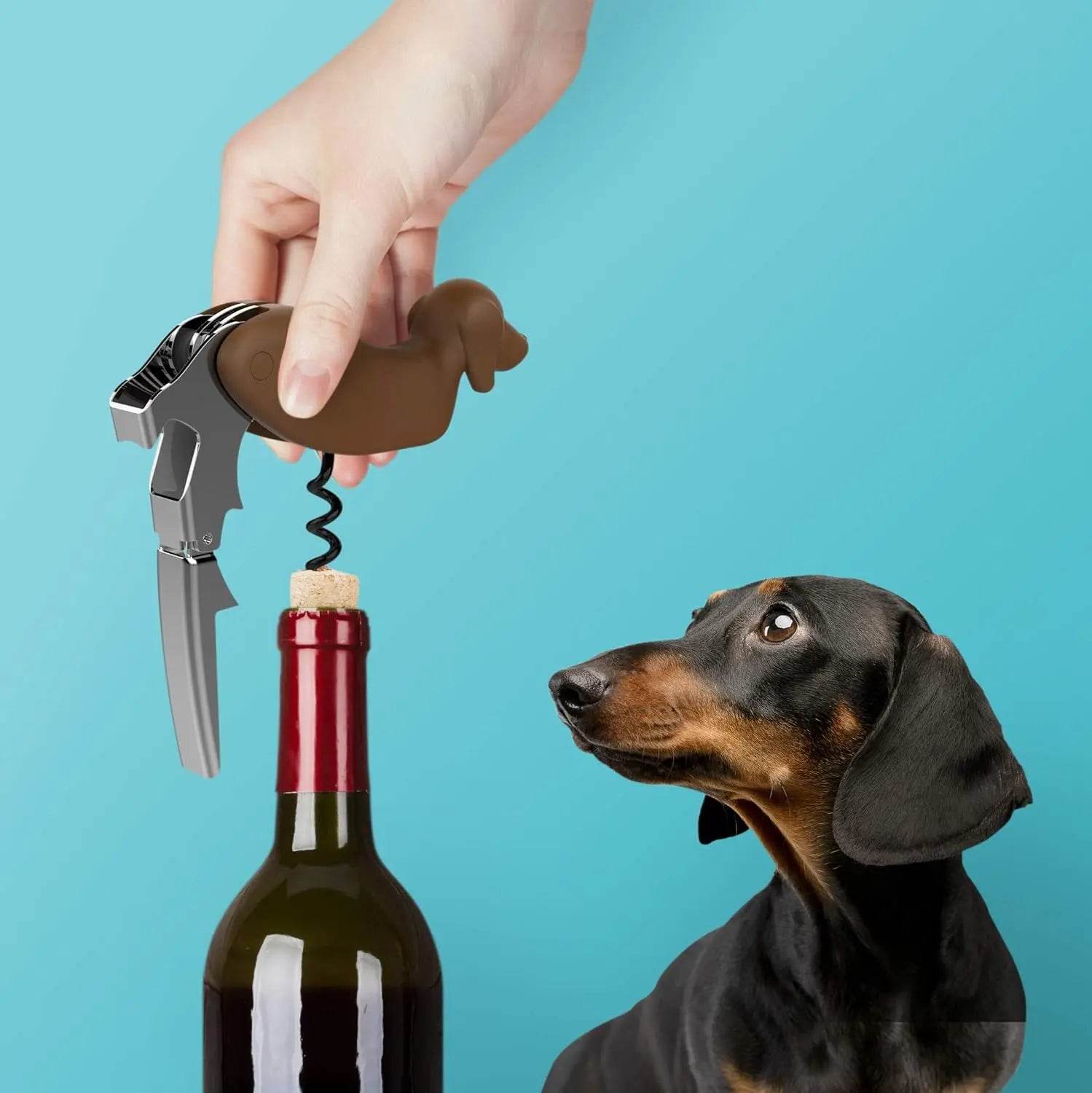 Wholesale Dog Wine Bottle Opener Corkscrew with Foil Cutter Beer Opener and Customized Gift Corkscrew for Clients Free Shipping - P12 Hub Europe