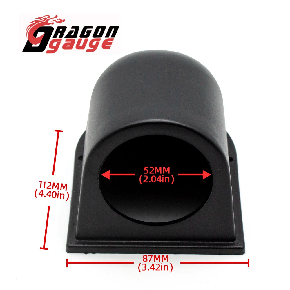 「DRAGON」 2" 52mm Car Fuel Level Gauge with Fuel Float Sensor Electronic Display 8-18V Automotive Gauge