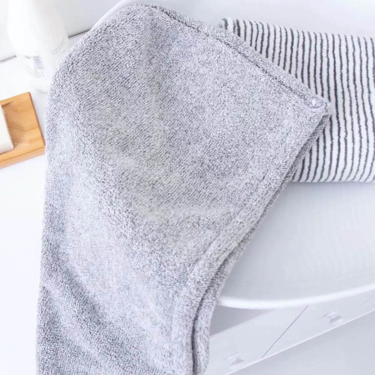 Wholesale of New Gray Bamboo Charcoal Dry Hair Caps, Soft Water Absorbing Shower Caps,home and Daily Dry Hair Towels - P12 Hub Europe