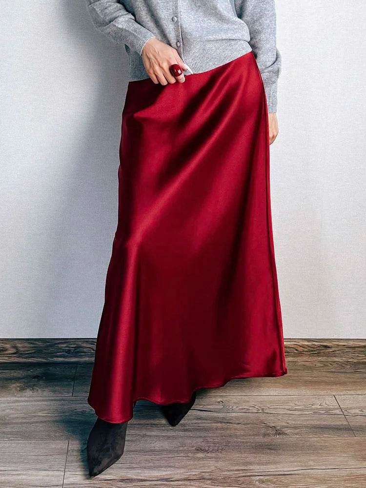 Women's Satin Maxi Skirt - P12 Hub Europe