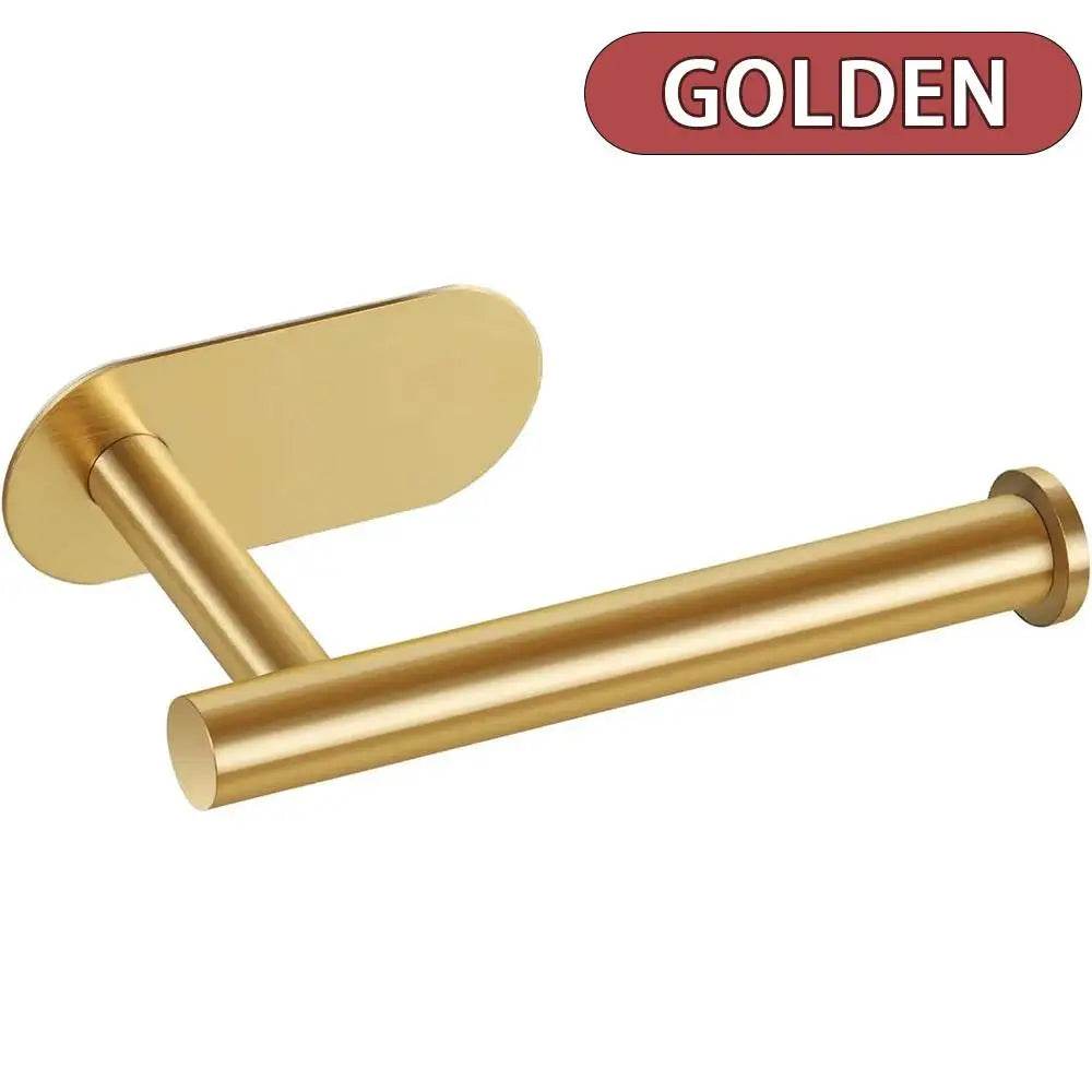 304 Stainless Steel Toilet Paper Holder, Self-adhesive, Non-perforated, Paper Towel Holder for Bathroom/RV/toilet Tissue Holder - P12 Hub Europe