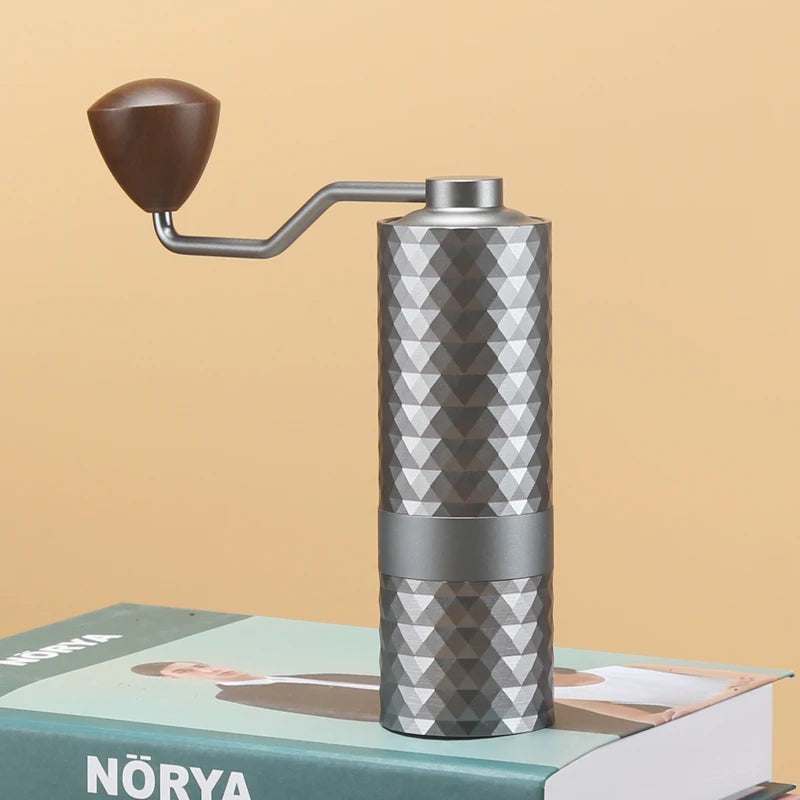 HAVMORE Upgrade Manual Coffee Grinder CNC Professional Stainless Steel Diamond Adjustable Manual Burr Coffee Bean Grinding