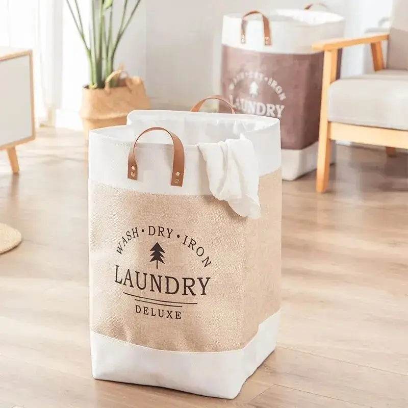 Large Fabric Folding Laundry Basket - P12 Hub Europe