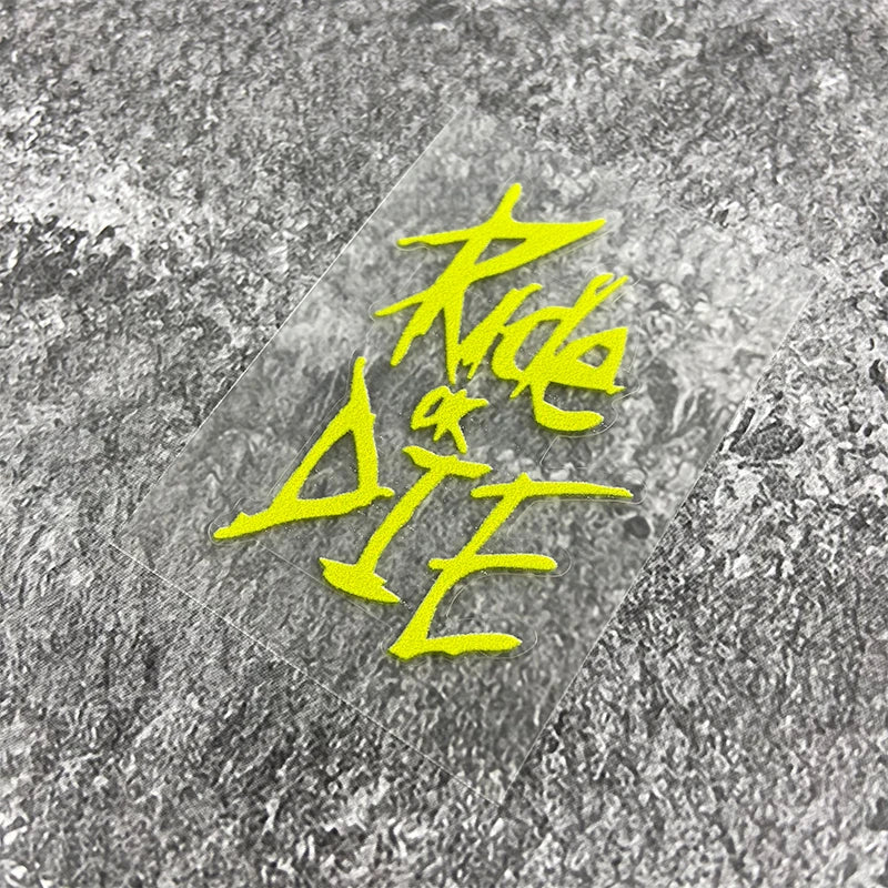 1PC Ride or Die Bike Frame Stickers Bicycle Top Tube Waterproof Vinyl Decals for MTB Bicycle Decorative Motorcycle Accessories