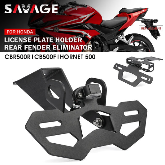 License Plate Holder For HONDA CBR500R CB500F Hornet 500 Motorcycle Tail Tidy Frame Fender Eliminator LED Light CB 500F CBR 500R