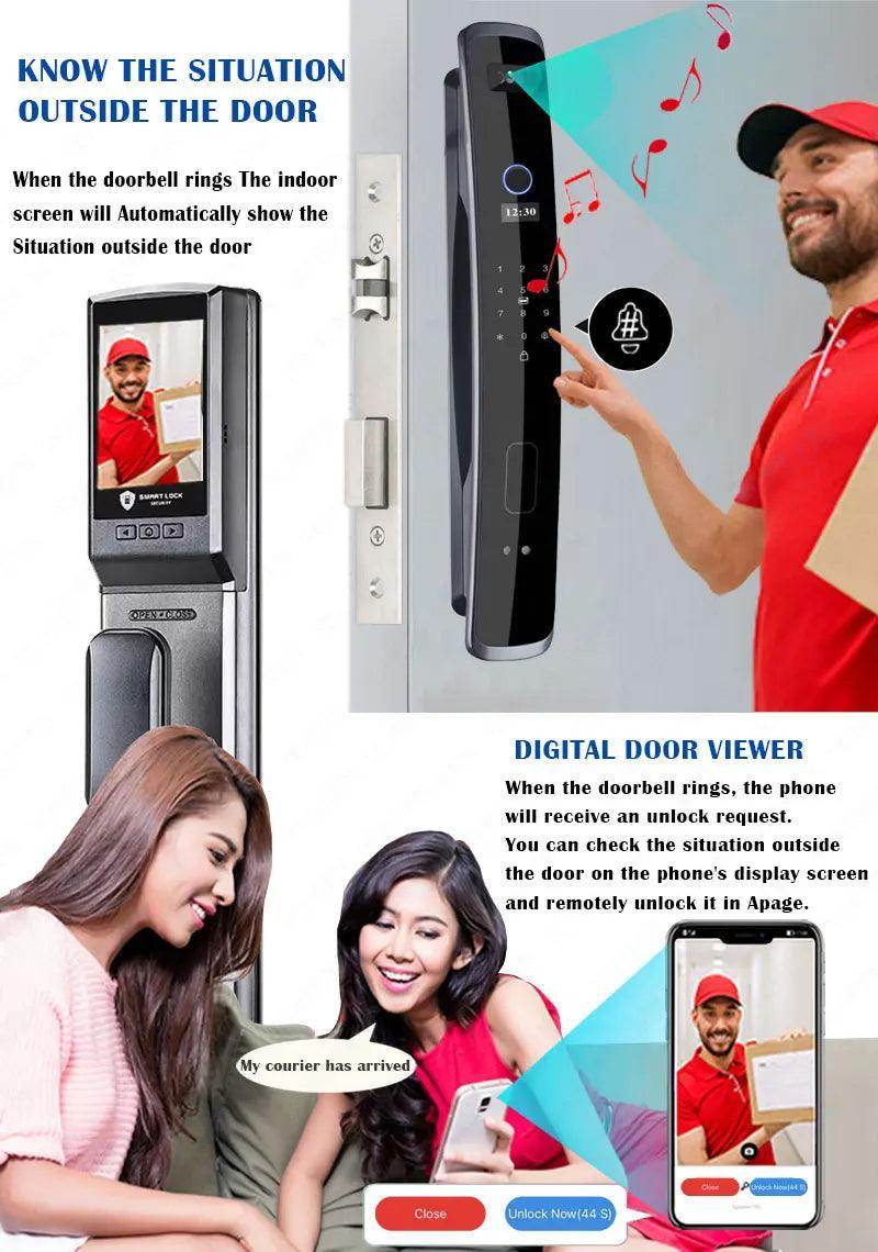 3D Face Lock w/ Camera & SIM | WiFi, Fingerprint, Card, NFC, IP66 - P12 Hub Europe