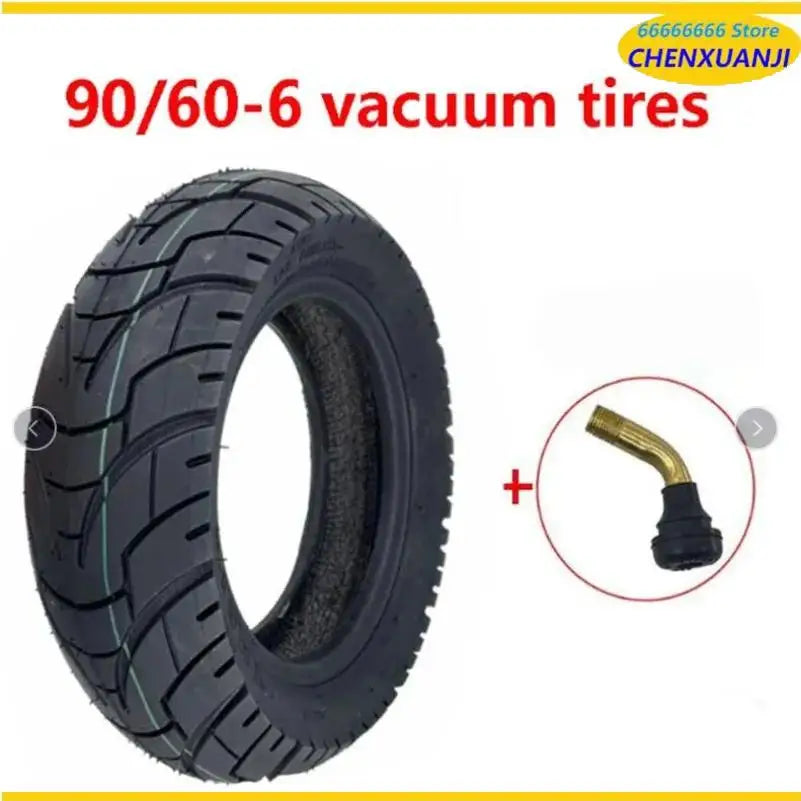 TUOVT 90/60-6 Tubeless Tire for Scooter motorcycle 11 Inch Widened Wear-Resistant Anti-Skid Vacuum Tyre
