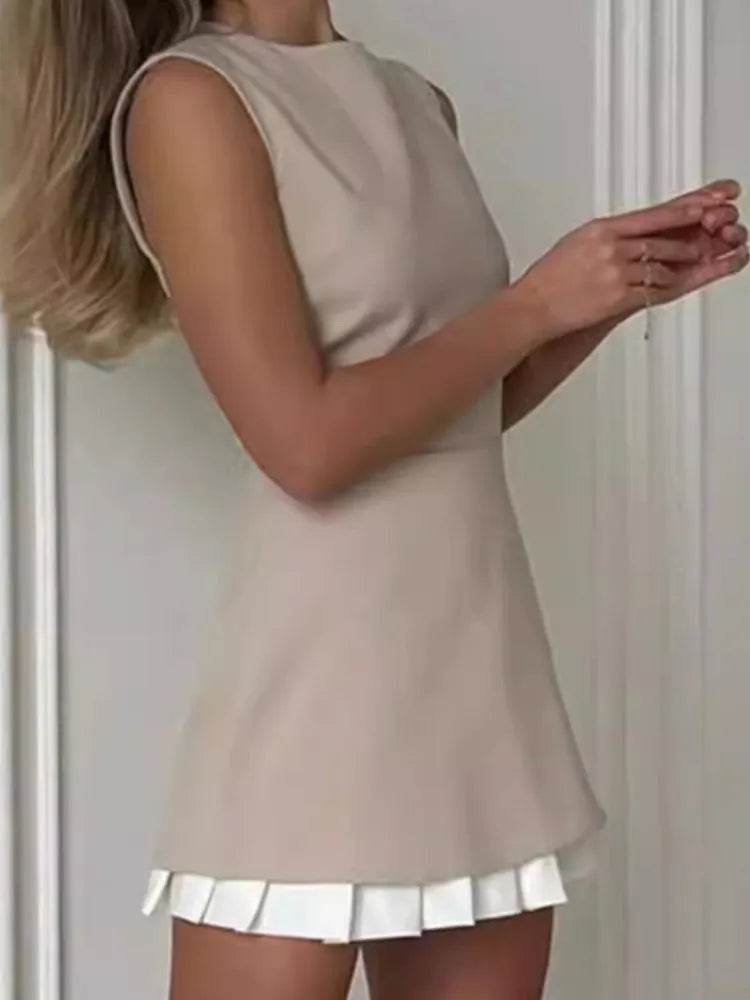 Sassy O-Neck Mini Dress - Slim Fit, High Waist & Versatile - P12 Hub Europe