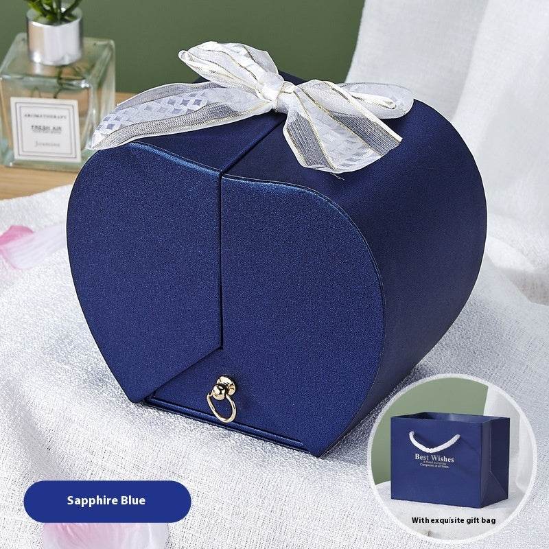 Apple Rose Jewelry Box Necklace Ring Ornament For Friends Christmas Valentine's Day - P12 Hub Europe