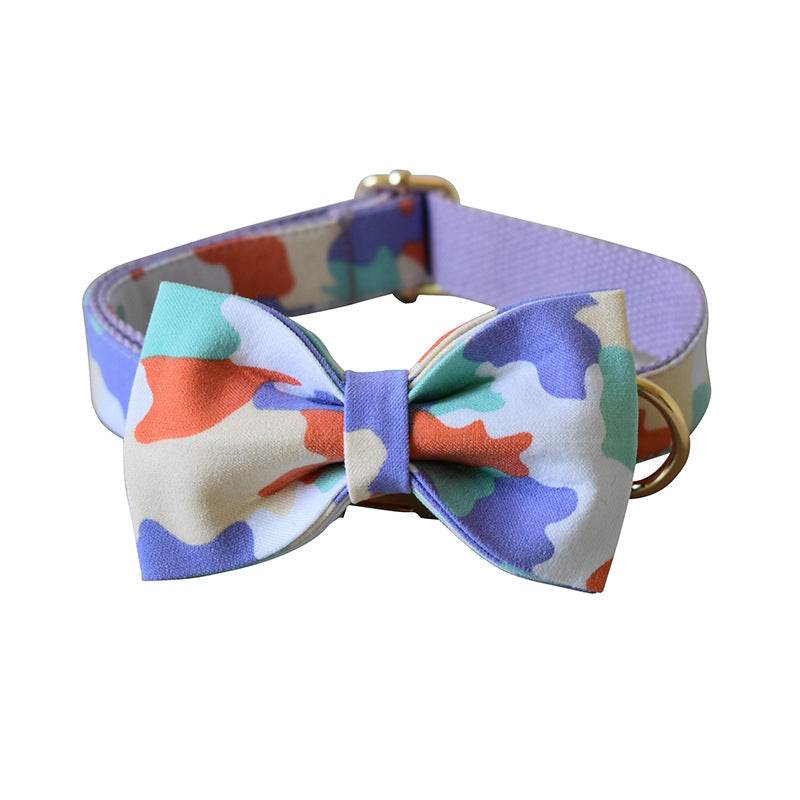 Purple Camouflage Bow Dog Hoop Metal Buckle - P12 Hub Europe
