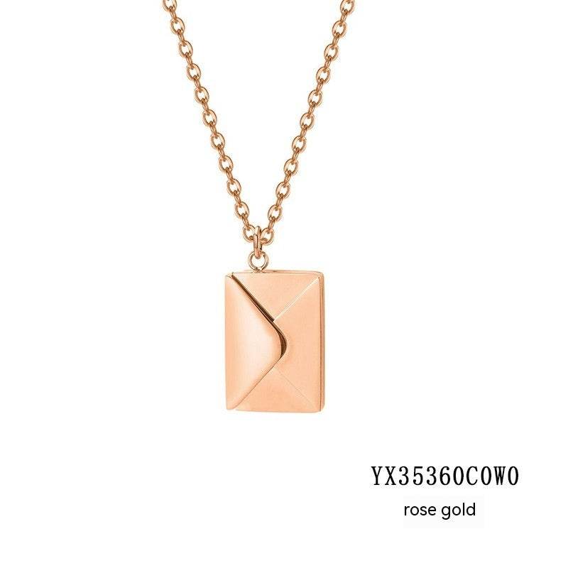 Valentine's Day Gift Envelope Engraved Necklace - P12 Hub Europe