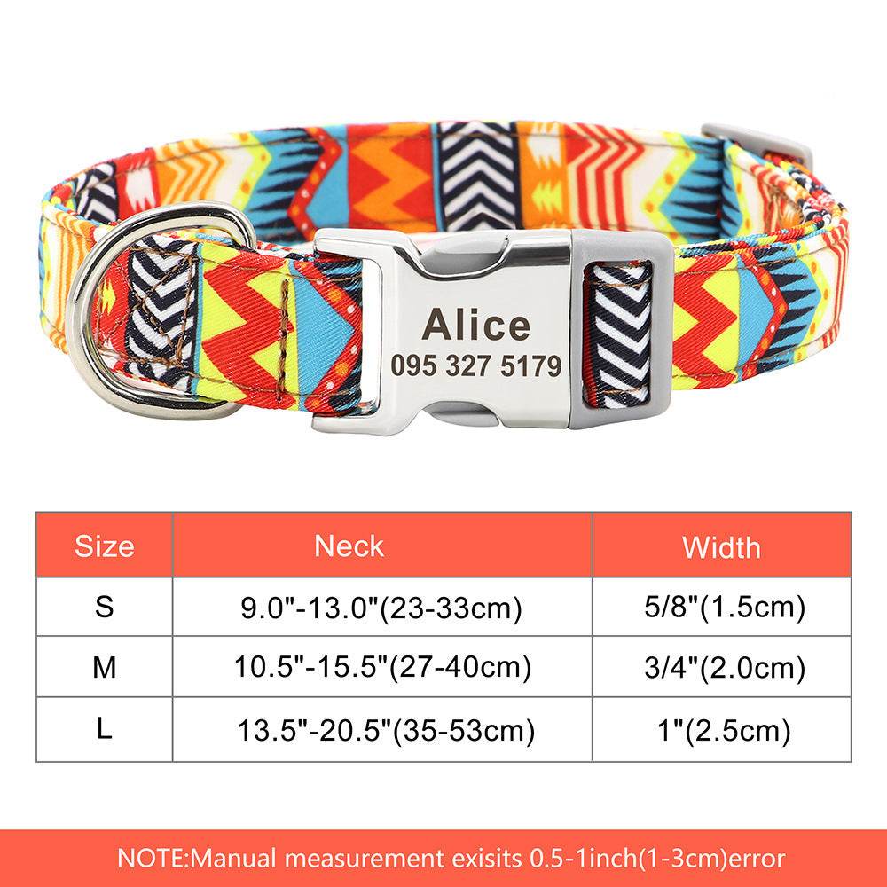 Nylon Pet Collar Personalized Customization - P12 Hub Europe