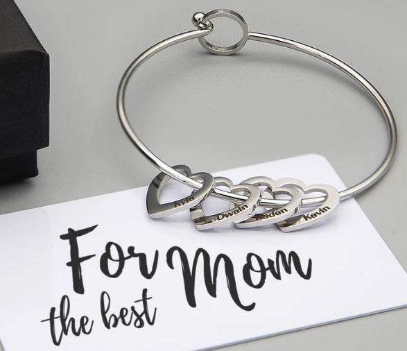 Love Bracelet Peach Heart Name Lettering Titanium Steel Bracelet - P12 Hub Europe