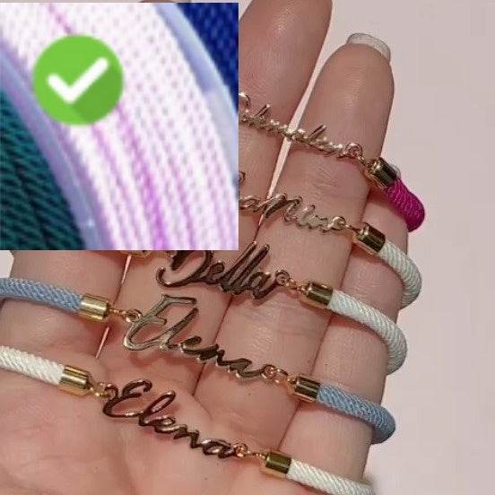 Personalized Colorful Rope Chain Custom Name Bracelet Personalized Adjustable Name Jewelry For Girls - P12 Hub Europe