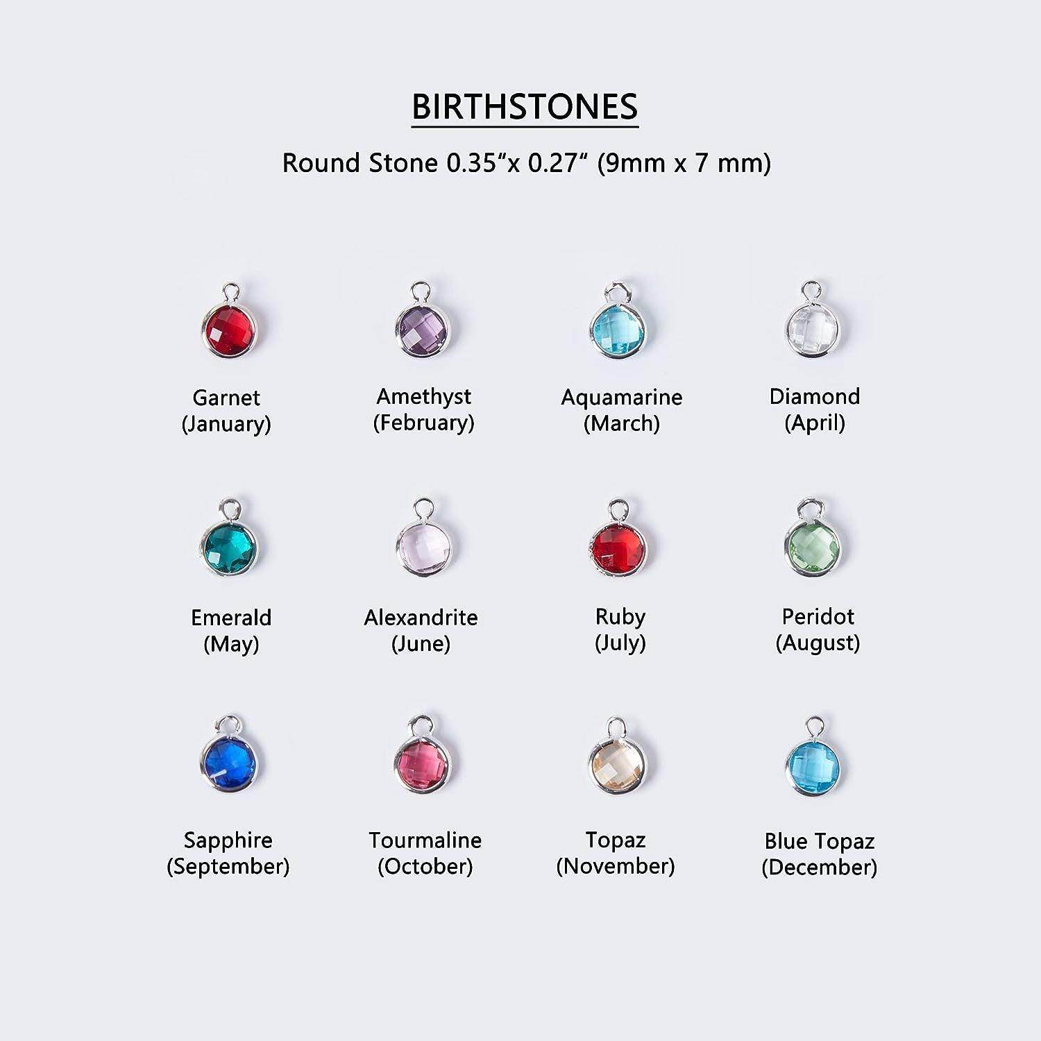 Personalized Name Engraving Necklace Birthstone Pendants Stackable Jewelry Birthday Gift For Women Mom Wife Daughter Friend - P12 Hub Europe