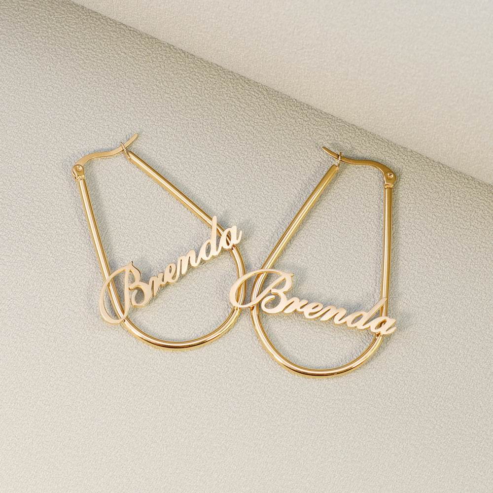 Personalized DIY English BrendaU-shaped Earrings - P12 Hub Europe