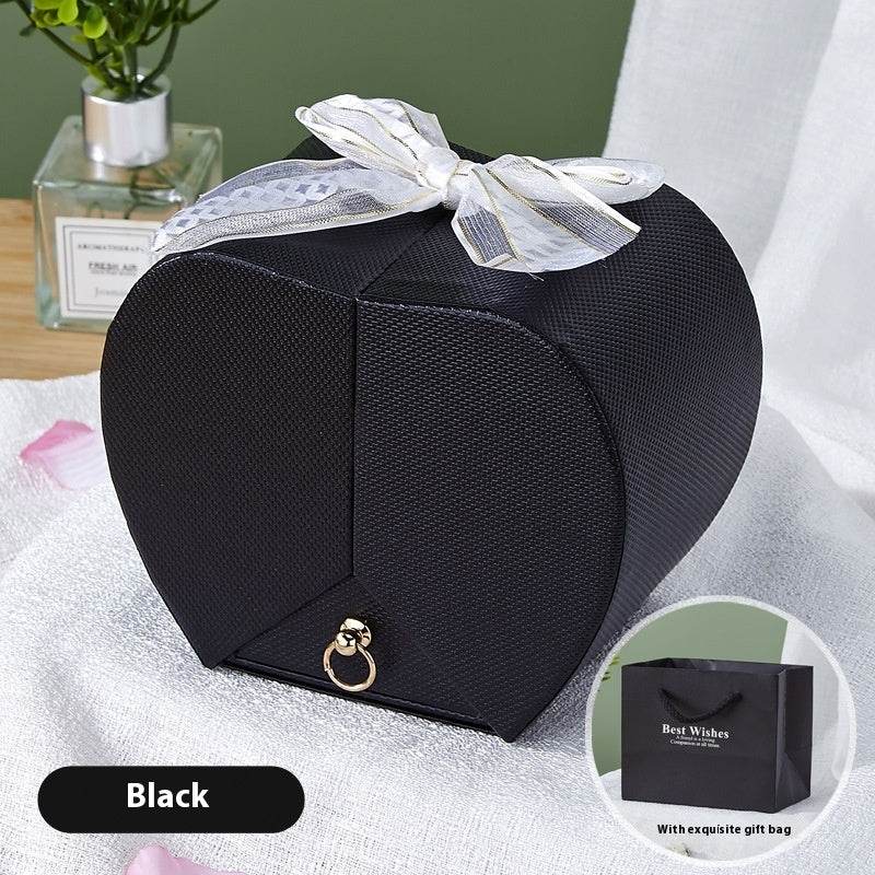 Apple Rose Jewelry Box Necklace Ring Ornament For Friends Christmas Valentine's Day - P12 Hub Europe