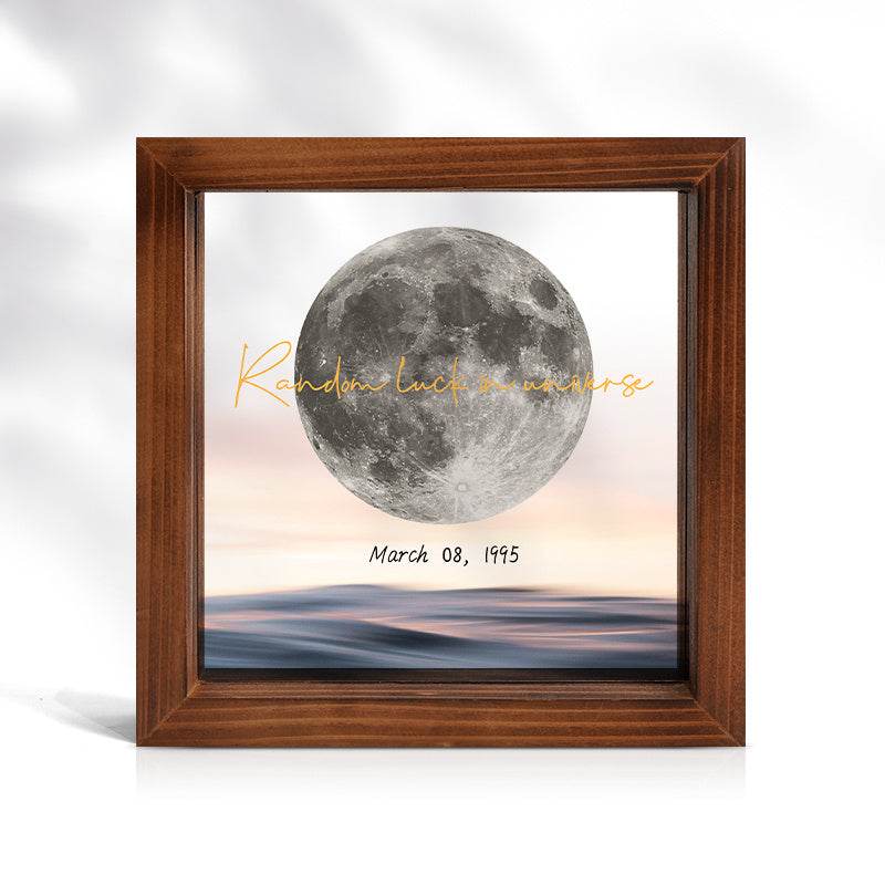 Customized Transparent Moon Frame For Couples On The Day Of Birth - P12 Hub Europe