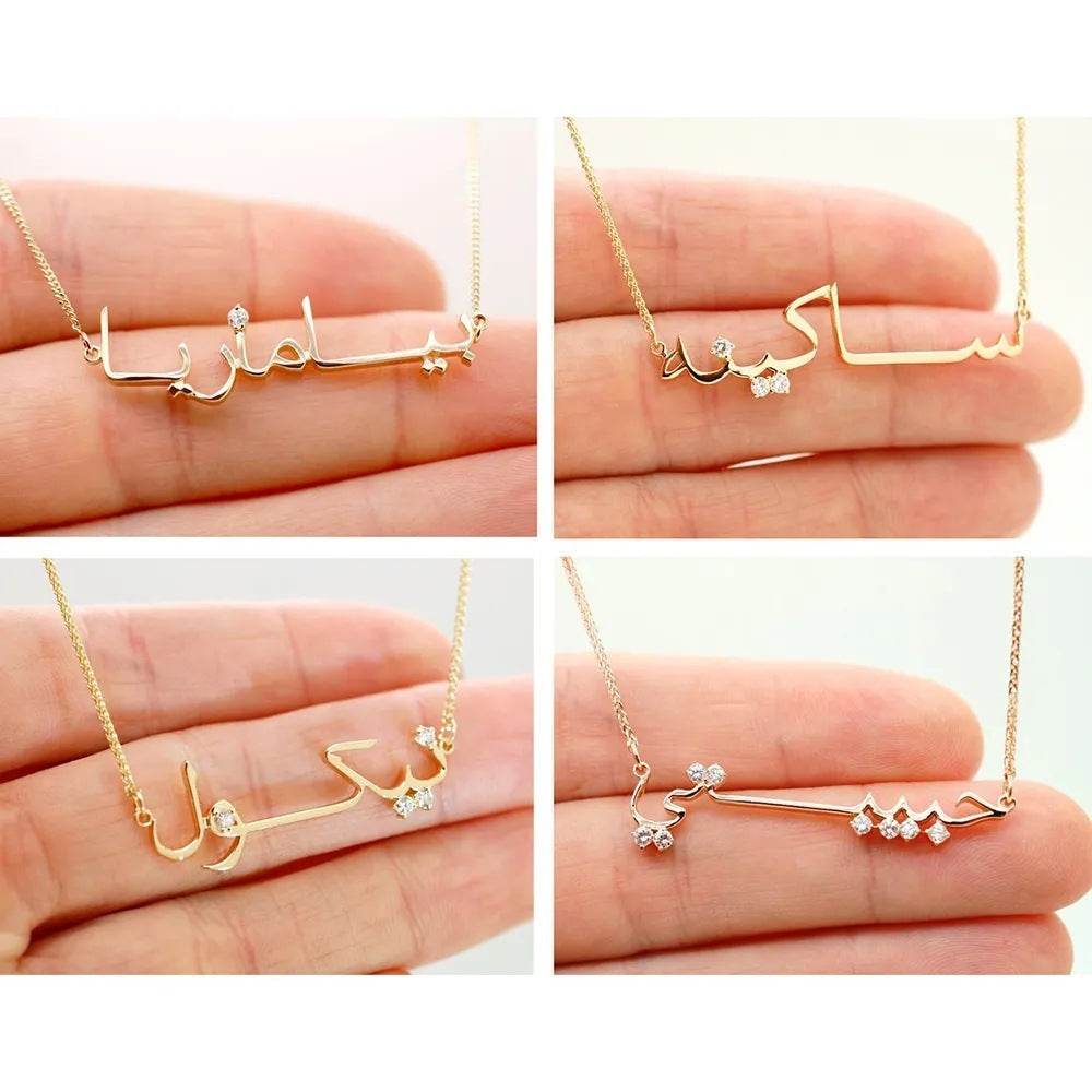 Personalized Arabic Zircon 18K Necklace - P12 Hub Europe