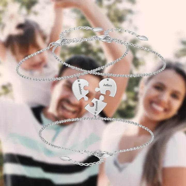 Stainless Steel Combination Heart-shaped Necklace Lettering - P12 Hub Europe