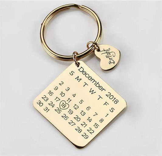 Creative Personality Stainless Steel Calendar Style Keychain - P12 Hub Europe