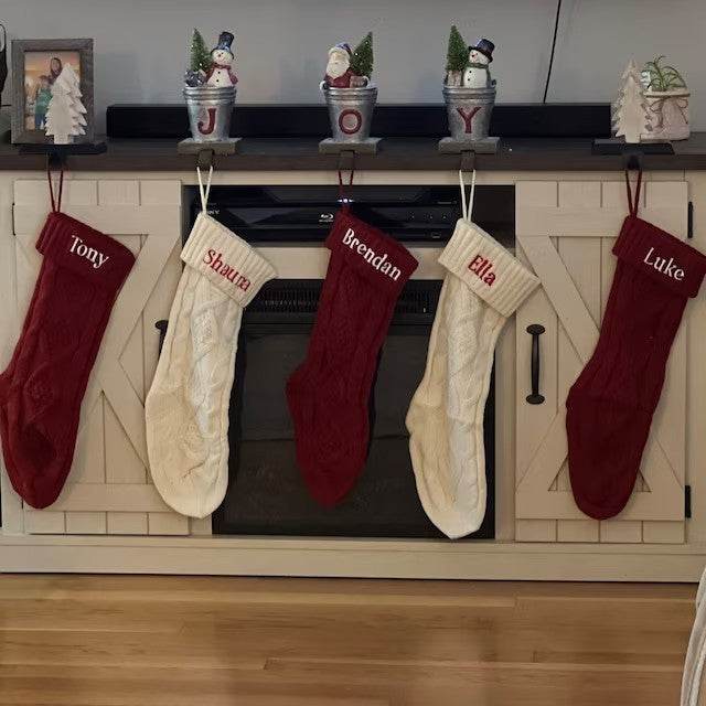 Embroidered Knitted Christmas Socks Decorative Products - P12 Hub Europe