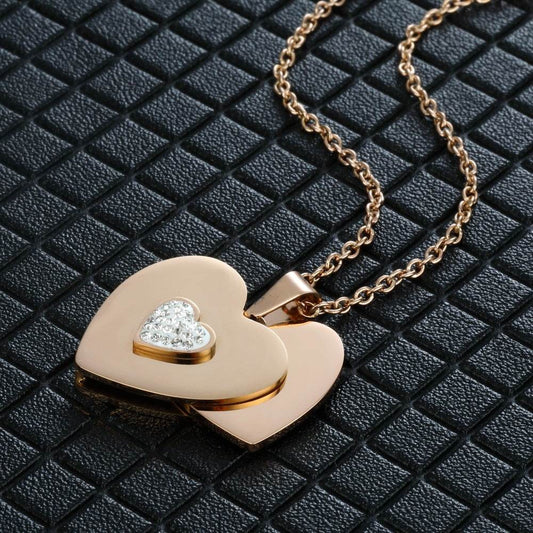 Best Friend Gift Peach Heart Combination Necklace - P12 Hub Europe