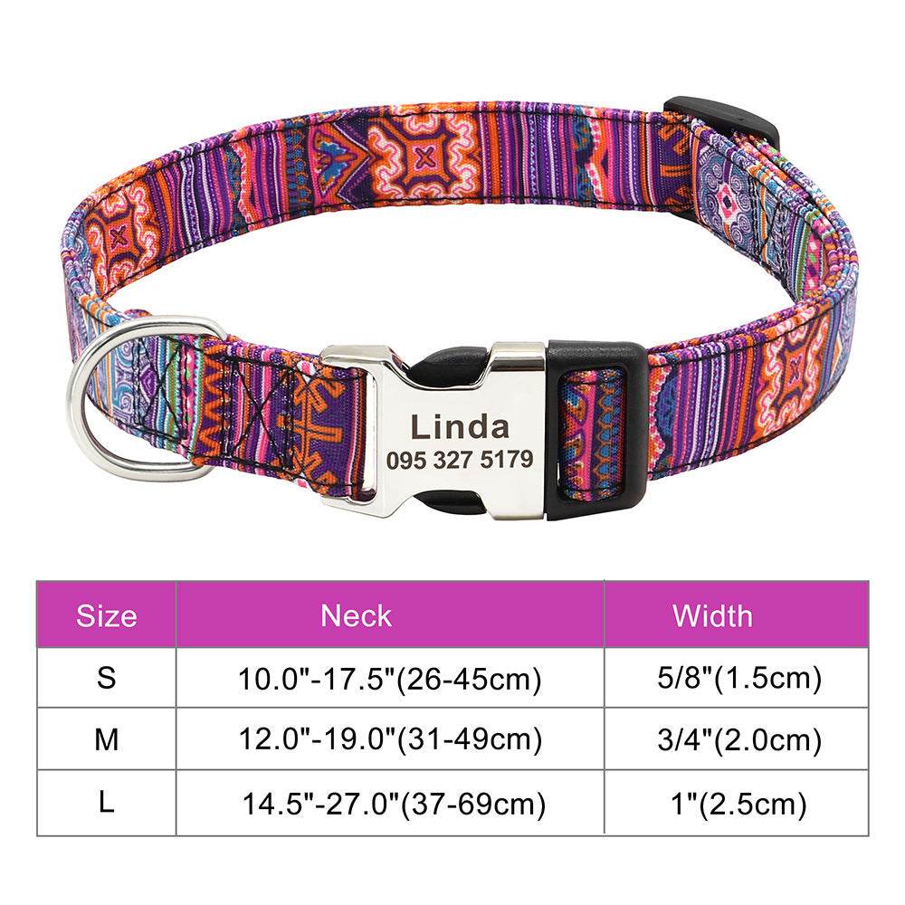 Nylon Pet Collar Personalized Customization - P12 Hub Europe