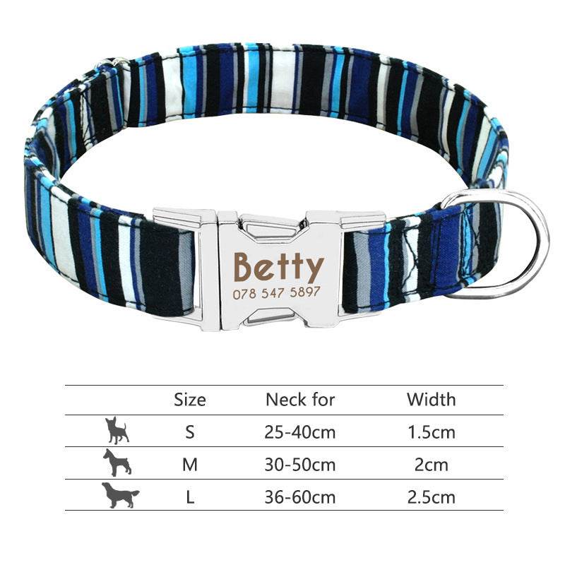 Nylon Pet Collar Personalized Customization - P12 Hub Europe