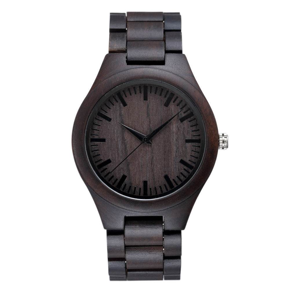 Men's And Women's Large Dial Wood Quartz Watch - P12 Hub Europe
