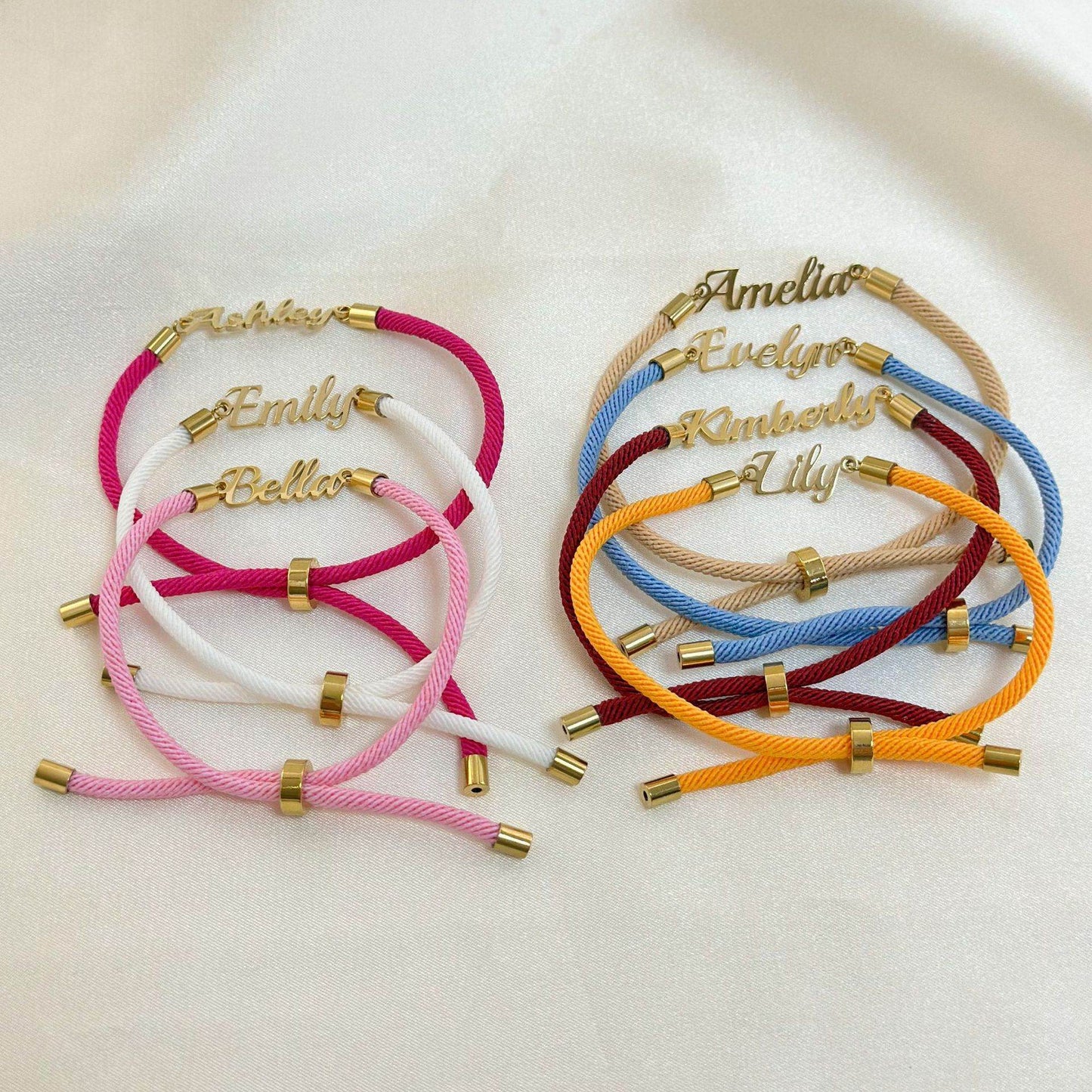 Personalized Colorful Rope Chain Custom Name Bracelet Personalized Adjustable Name Jewelry For Girls - P12 Hub Europe