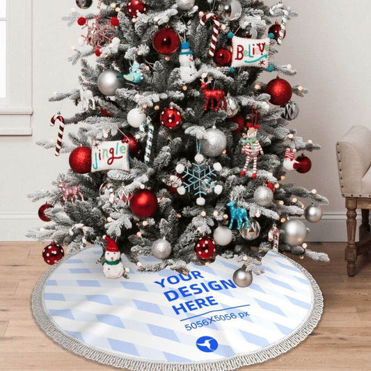Fringed Edge Christmas Tree Padded Apron - P12 Hub Europe