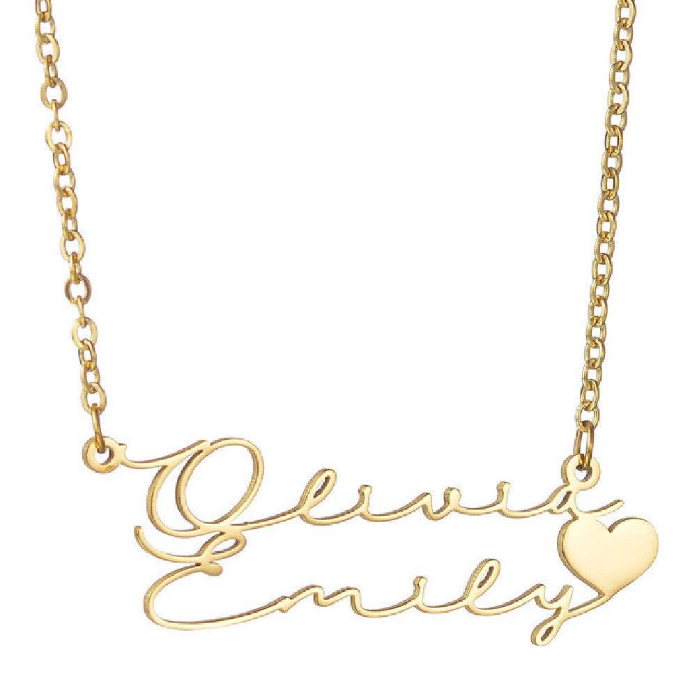 Stainless Steel English Double-layer Pendant Necklace - P12 Hub Europe