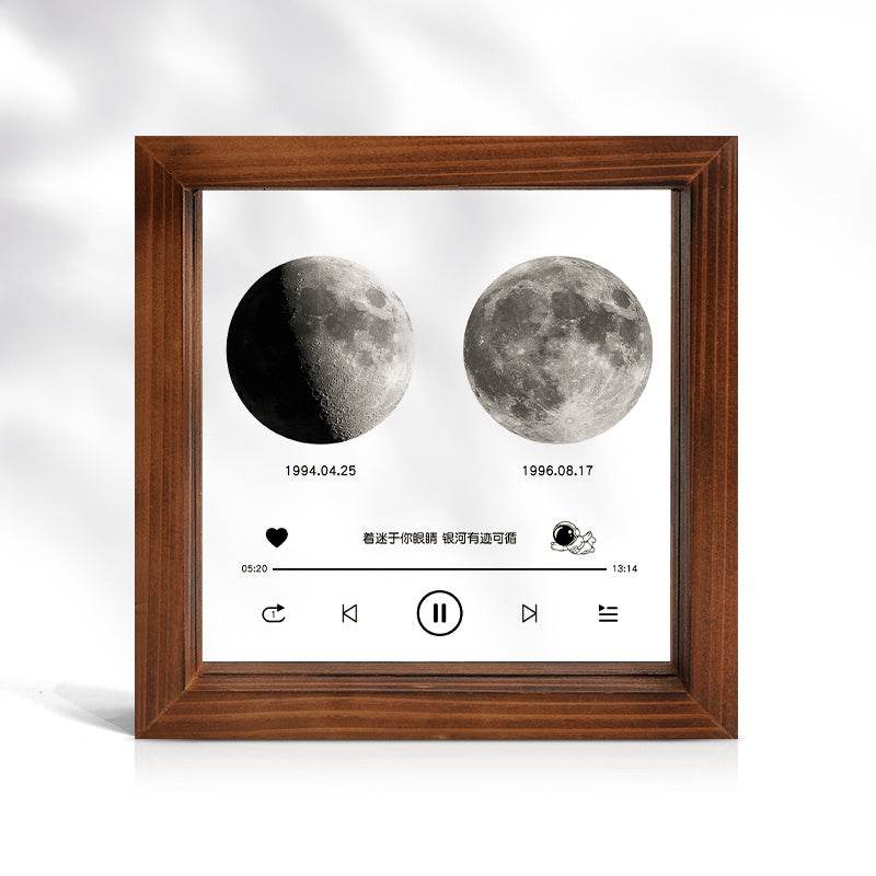 Customized Transparent Moon Frame For Couples On The Day Of Birth - P12 Hub Europe