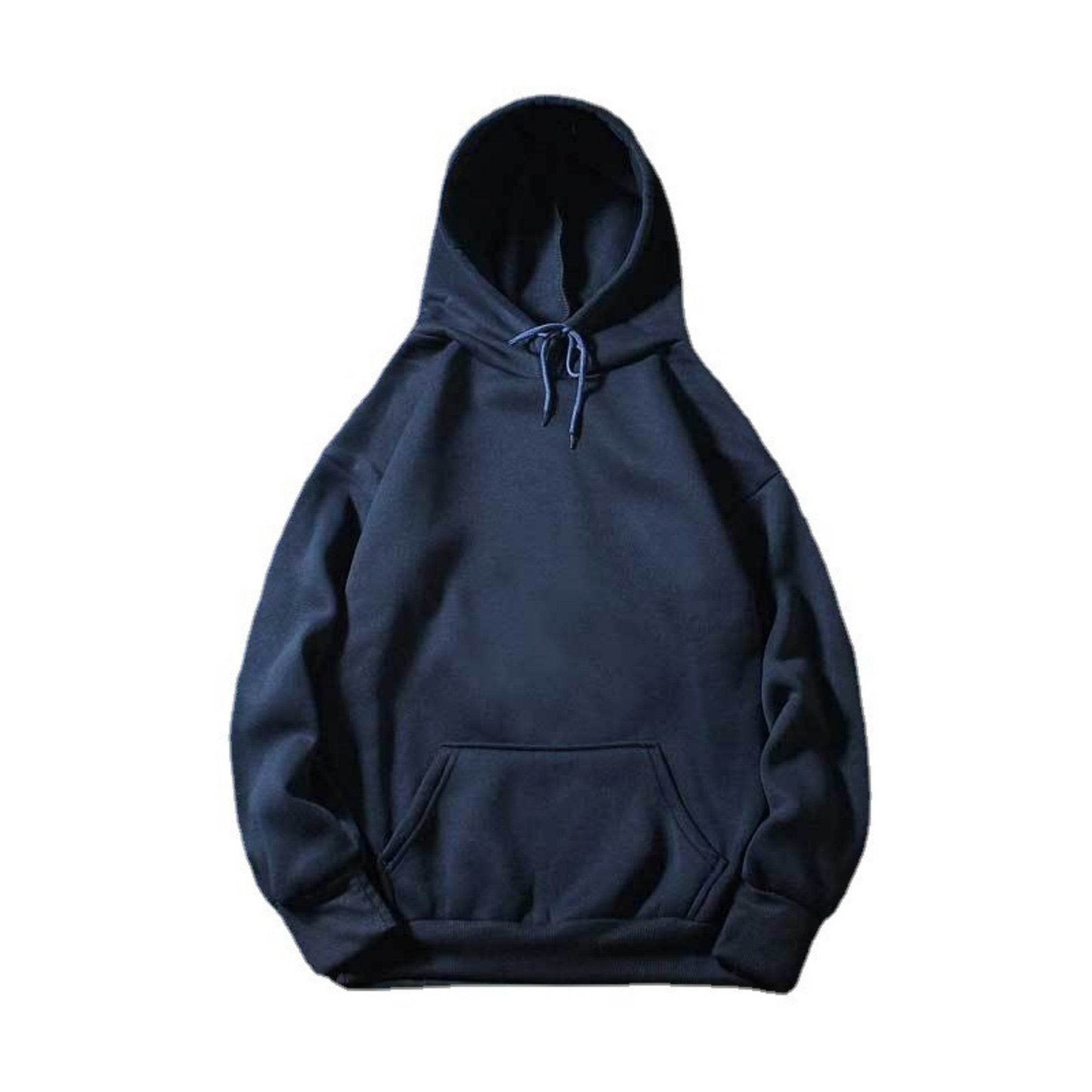 Loose Blank Hoodie With Plush Solid Color - P12 Hub Europe