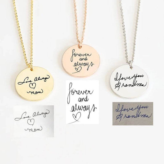 Personalized Signature Coin Stainless Steel Pendant Necklace - P12 Hub Europe
