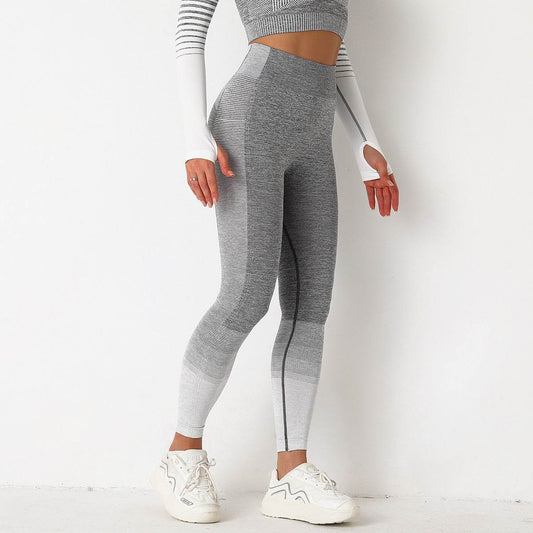 Seamless Striped Knitted Yoga Fitness Pants - P12 Hub Europe
