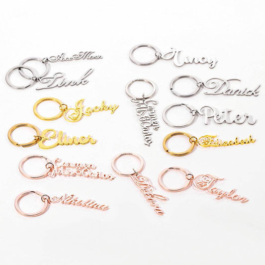 Private Custom Lettering 304 Stainless Steel Name Letter Clavicle Key Female Pendant Customized - P12 Hub Europe