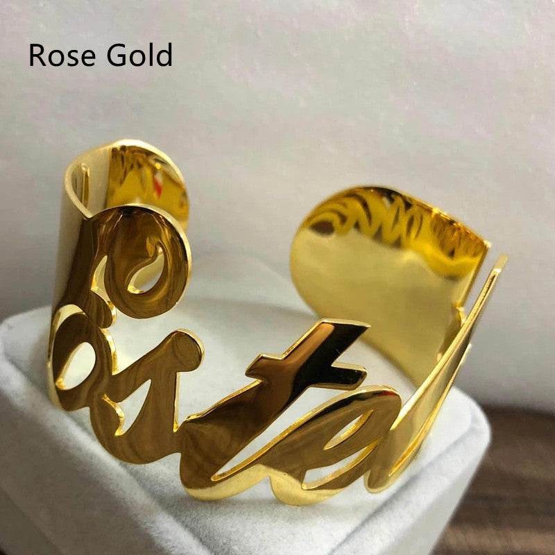 Stainless Steel Custom Name Letter Bracelet - P12 Hub Europe