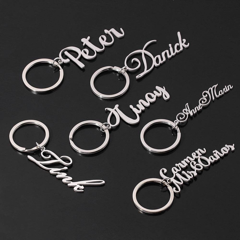 Private Custom Lettering 304 Stainless Steel Name Letter Clavicle Key Female Pendant Customized - P12 Hub Europe