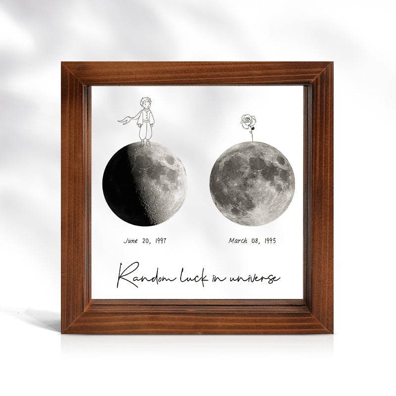 Customized Transparent Moon Frame For Couples On The Day Of Birth - P12 Hub Europe